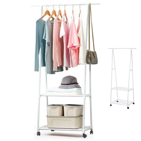 Arara Roupas Sapatos Cabideiro Sapateira Organizador C Rodas Multifuncoes Closet Casa Lavanderia