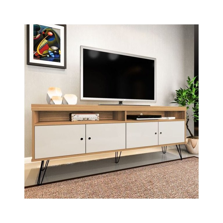 Rack para Tv até 60 Polegadas Liberty 4 Portas Carvalho/off White - Artely
