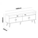 Ver imagem 5 de Rack para Tv até 60 Polegadas Liberty 4 Portas Carvalho/off White - Artely