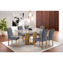 Ver imagem 2 de Conjunto Sala de Jantar 6 Lugares Barcelona 1.60x90 Mesa e Cadeiras Madeira Maciça Móveis Mundial