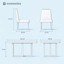 Ver imagem 5 de Conjunto Sala de Jantar 6 Lugares Barcelona 1.60x90 Mesa e Cadeiras Madeira Maciça Móveis Mundial