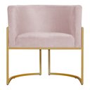 Ver imagem 6 de Poltrona Decorativa Sala de Estar Luana Base Gold Suede