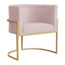 Ver imagem 1 de Poltrona Decorativa Sala de Estar Luana Base Gold Suede
