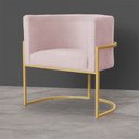 Ver imagem 5 de Poltrona Decorativa Sala de Estar Luana Base Gold Suede