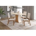 Ver imagem 2 de Mesa Jantar Luiza 120 4 Cadeiras Milla Linho - Henn