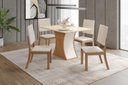 Ver imagem 2 de Mesa Jantar Luiza 120 4 Cadeiras Milla Linho - Henn