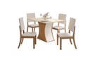 Ver imagem 1 de Mesa Jantar Luiza 120 4 Cadeiras Milla Linho - Henn