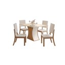 Ver imagem 1 de Mesa Jantar Luiza 120 4 Cadeiras Milla Linho - Henn