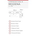 Ver imagem 2 de Guarda-Roupa Modulado Módena Composição 18 Casal 77018 Amêndola Touch / Branco Demóbile