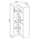 Ver imagem 3 de Armário de Canto em L Módena 2 Portas Modulado 78200 Amêndola Touch / Branco - Demóbile