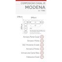 Ver imagem 2 de Guarda-Roupa Modulado Módena Composição 1 Casal 77001 Amêndola Touch / Branco Demóbile