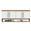 Ver imagem 3 de Guarda-Roupa Modulado Módena Composição 1 Casal 77001 Amêndola Touch / Branco Demóbile