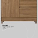 Ver mais imagens de Guarda Roupa Solteiro 4 Portas e 2 Gavetas Lótus - Amêndola Touch