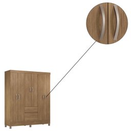 Guarda Roupa Casal Flash Ii 6 Portas 2 Gavetas Amendola Bnn Decor - 5