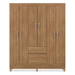 Guarda Roupa Casal Flash Ii 6 Portas 2 Gavetas Amendola Bnn Decor - 4
