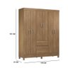 Guarda Roupa Casal Flash Ii 6 Portas 2 Gavetas Amendola Bnn Decor - 6