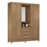 Guarda-Roupa Casal 4 Portas Capelinha Pérsia com Espelho 43220 Amêndola Touch Demóbile - 1