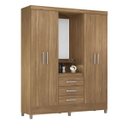 Ver imagem 1 de Guarda-Roupa Casal 4 Portas Capelinha Pérsia com Espelho 43220 Amêndola Touch Demóbile