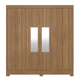 Guarda-Roupa Casal 6 Portas Prático com Espelho 63020El Amêndola Touch Demóbile - 2
