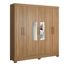 Guarda-Roupa Casal 6 Portas Prático com Espelho 63020El Amêndola Touch Demóbile - 1