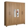Guarda-Roupa Casal 6 Portas Prático com Espelho 63020El Amêndola Touch Demóbile - 1