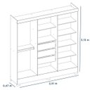 Ver imagem 5 de Guarda-Roupa Casal 6 Portas Prático com Espelho 63020El Amêndola Touch Demóbile
