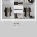 Ver mais imagens de Guarda Roupa Casal 3 Portas com Espelho e 2 Gavetas Vero - Branco