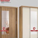 Ver imagem 5 de Guarda Roupa Casal 3 Portas com Espelho e 2 Gavetas Vero - Amêndola Touch/off White