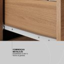 Ver mais imagens de Guarda Roupa Casal 3 Portas com Espelho e 2 Gavetas Vero - Amêndola Touch/off White