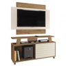 Rack com Painel para TV Até 50 Polegadas Rivera Canelato Rústico/3d Natura Off White - 2