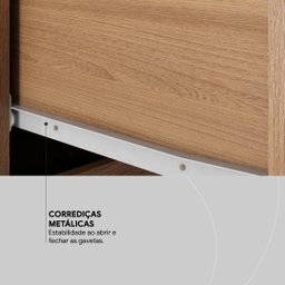 Guarda Roupa Casal 3 Portas com Espelho e 2 Gavetas Residence - Amêndola Touch/off White - 6