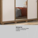 Ver mais imagens de Guarda Roupa Casal 3 Portas com Espelho e 2 Gavetas Residence - Amêndola Touch/off White