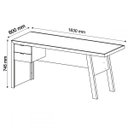 Ver imagem 3 de Mesa para Escritório 2 Gavetas Me4122 Amendoa - Tecno Mobili