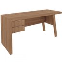 Ver imagem 2 de Mesa para Escritório 2 Gavetas Me4122 Amendoa - Tecno Mobili