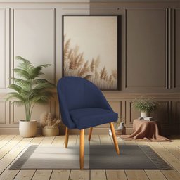 Kit 06 Cadeiras Jantar Bela Suede Pés Palito Castanho - Pallazio - 2
