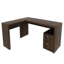 Ver imagem 5 de Mesa para Escritório de Canto 1,36x1,13m 2 Gavetas Várias Cores Me4129 Tecno Mobili - Rústico