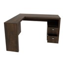 Ver imagem 6 de Mesa para Escritório de Canto 1,36x1,13m 2 Gavetas Várias Cores Me4129 Tecno Mobili - Rústico