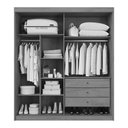 Ver imagem 4 de Guarda-roupa Casal Mali 2 Portas 3 Gavetas 100% Mdf Peroba/off White - Europa Móveis