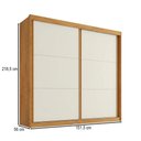 Ver imagem 3 de Guarda-roupa Casal Mali 2 Portas 3 Gavetas 100% Mdf Peroba/off White - Europa Móveis