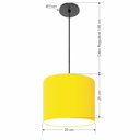 Ver imagem 2 de Lustre Luminária Pendente Vivare Free Lux Pe-4106pr Cúpula em Tecido 20x25cm