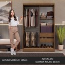 Ver mais imagens de Guarda-roupa 2 Portas de Correr Rustic Max Madesa Rustic