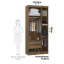 Ver imagem 3 de Guarda Roupa Modulado 3 Portas e 2 Gavetas 101cm Veneza Luciane Móveis