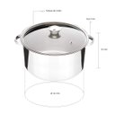 Ver imagem 2 de Panela Inox 32cm 10Litros com tampa de Vidro e alça Zanella