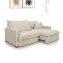 Ver imagem 1 de Sofá Retrátil Reclinável com Molas Ensacadas Osíris Tecido Linho 2,00m