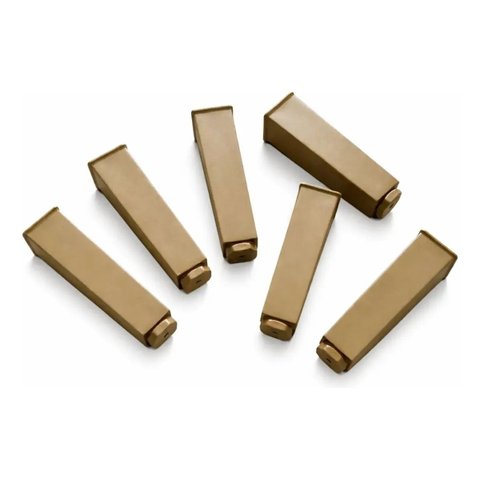 Kit 6 Pé Regulável Plástico de Móveis Armário Balcão Cozinha Marrom