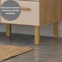 Ver imagem 4 de Kit 6 Pé Regulável Plástico de Móveis Armário Balcão Cozinha Marrom