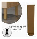 Ver imagem 3 de Kit 6 Pé Regulável Plástico de Móveis Armário Balcão Cozinha Marrom