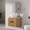 Ver imagem 1 de Conjunto Eleonora 80cm Suspenso com Espelheira sem Cuba - Fabribam Catedral/branco