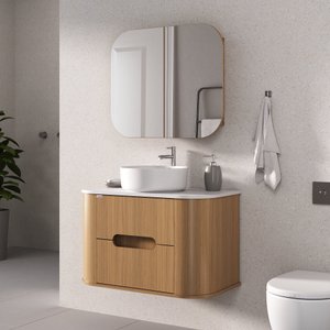 Conjunto Eleonora 80cm Suspenso com Espelheira sem Cuba - Fabribam Catedral/branco