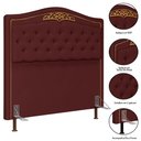 Ver imagem 4 de Cabeceira Cama Box Casal 140cm Imperial J02 Suede Vinho - Mpozenato